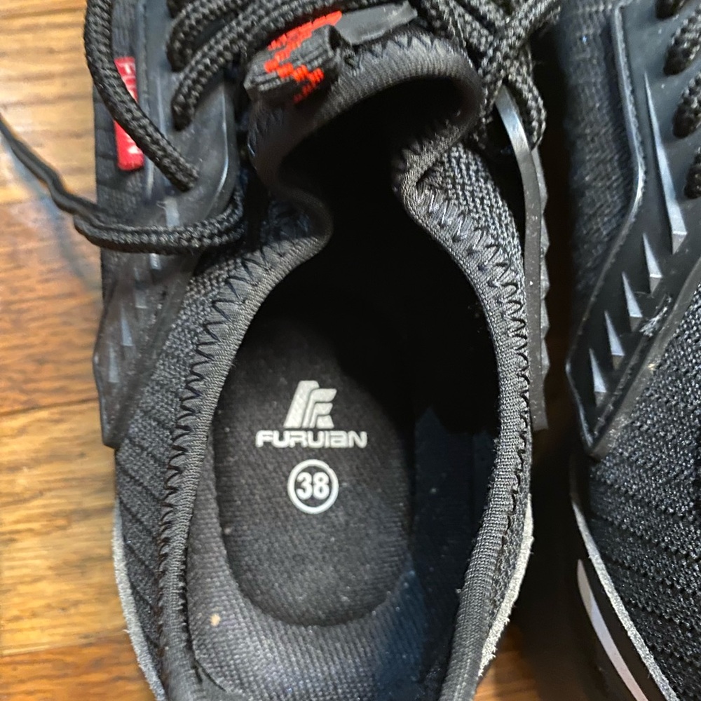 Furian Black Knit Steel Toe Sneakers Lace-Up EU 38 - Picture 3 of 9